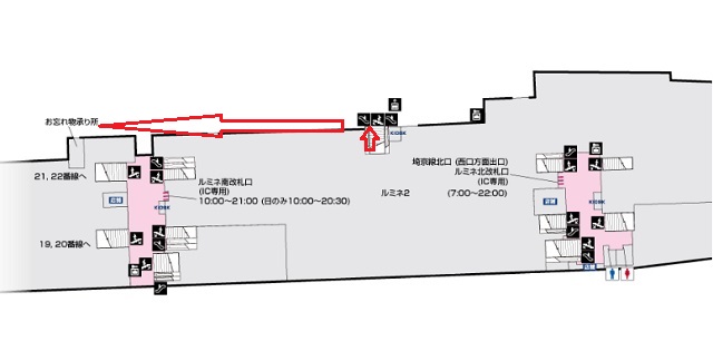 大宮駅の一階の構内図の写真