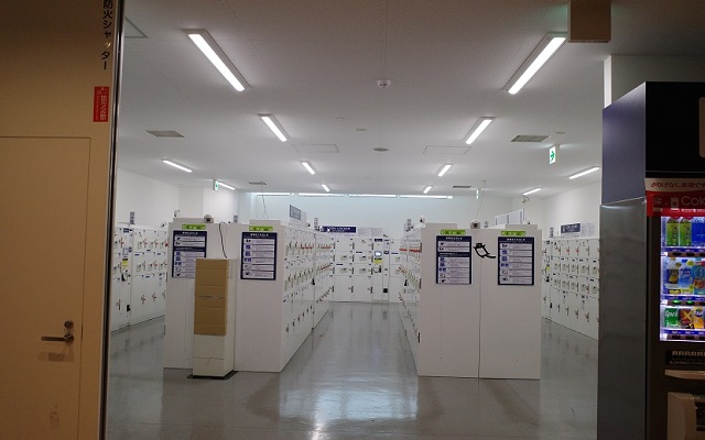 函館駅のコインロッカーの設置状況写真