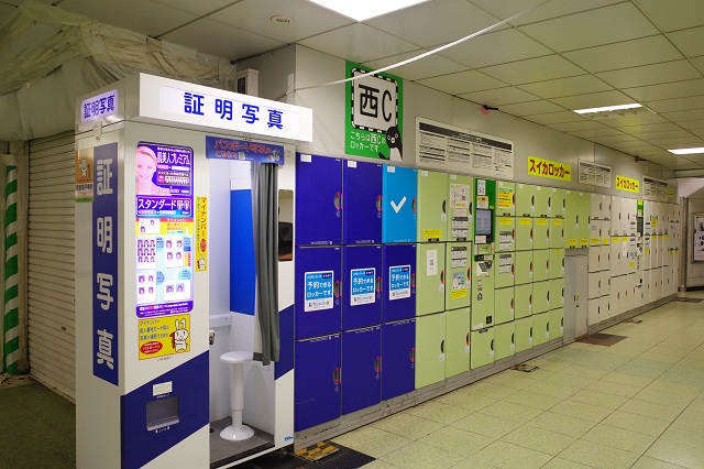 新宿駅⑦番の場所のコインロッカー