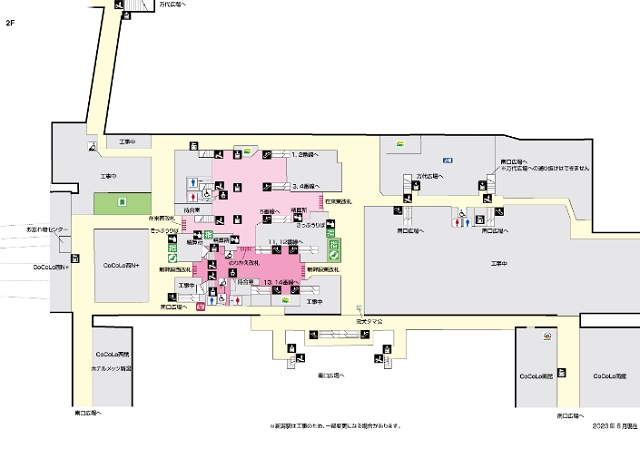 新潟駅の構内図（公式）