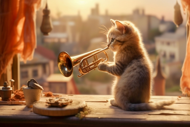 一喜一憂する猫のイメージ写真