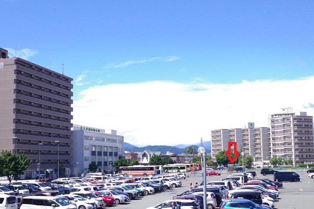 盛岡駅西口駐車場の入り口の写真