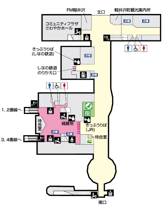 軽井沢駅の構内図