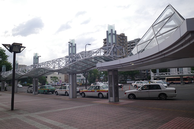 福島駅西口のタクシー乗り場の風景写真