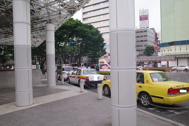福島駅東口のタクシー乗り場の風景写真
