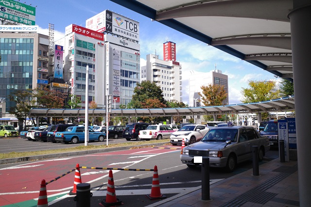 郡山駅のタクシー乗り場の写真