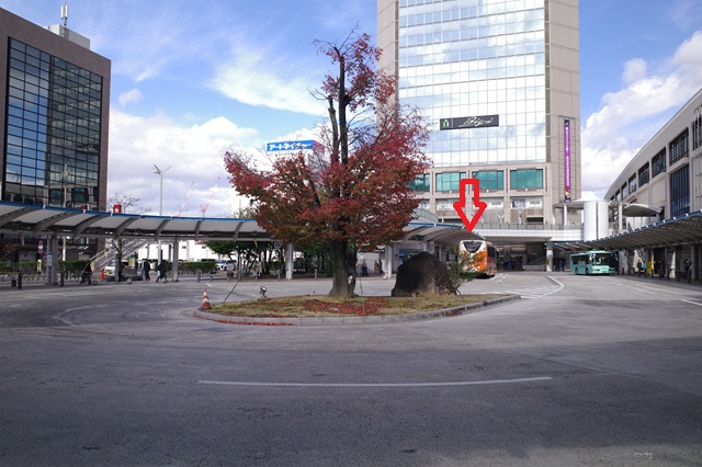 郡山駅の高速バス乗り場の写真
