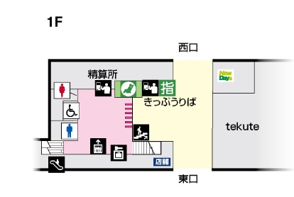 長町の構内図の写真