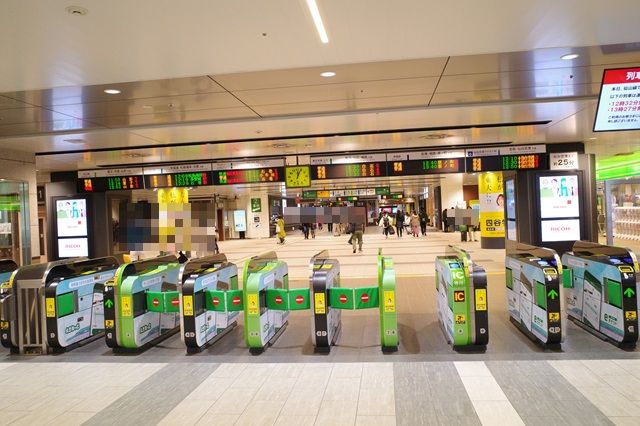 仙台駅の中央改札の場所の写真