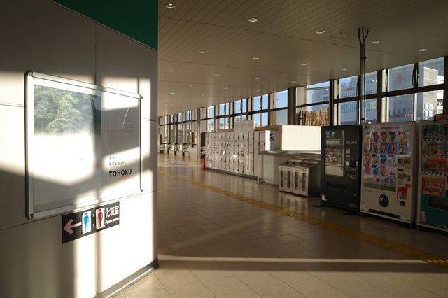 宇都宮駅のコインロッカー赤丸①番の箇所の写真