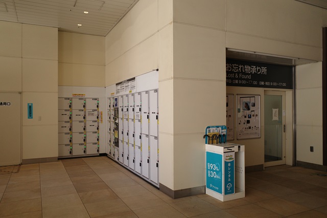 千葉駅のコインロッカーの赤丸③番の箇所