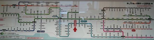 松島海岸駅の路線図の写真