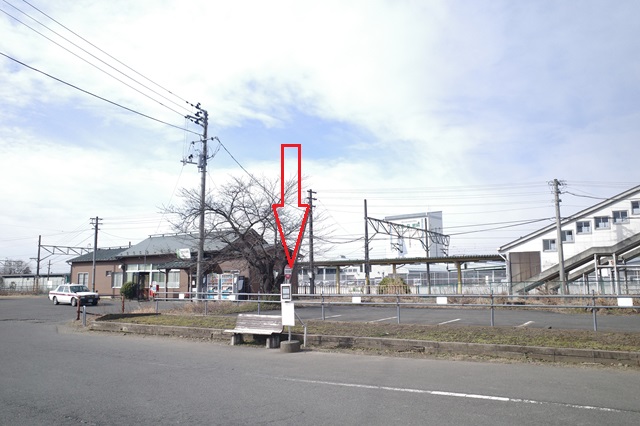 花巻空港駅のバス乗り場の写真