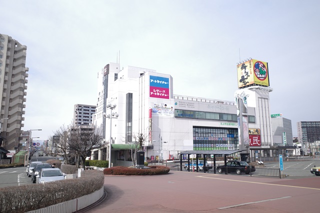 北上駅西口のタクシー乗り場