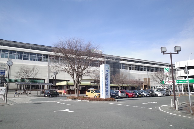 北上駅東口の一般車進入経路の写真