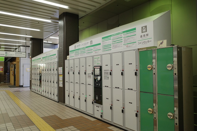 盛岡駅のコインロッカの設置状況