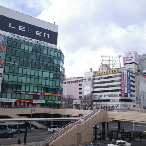 仙台駅前の風景