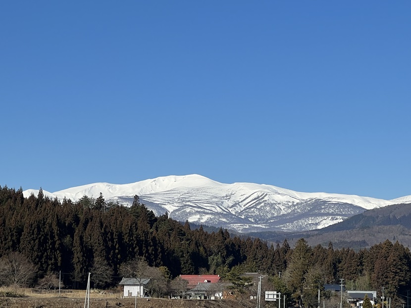 栗駒山の冬の風景