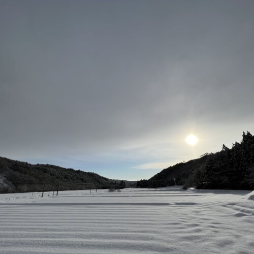 冬の朝の風景（雪景色）