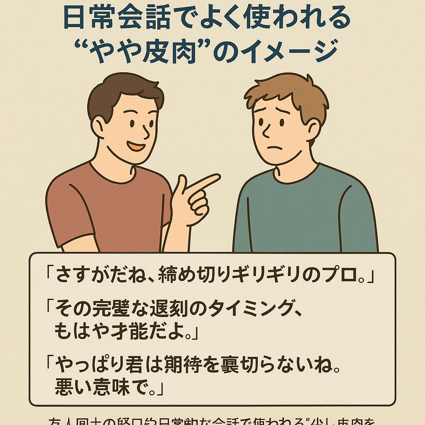 日常会話で使われる“やや皮肉”のイメージ