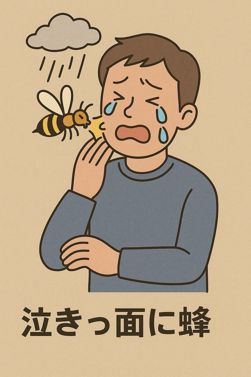 泣きっ面に蜂
