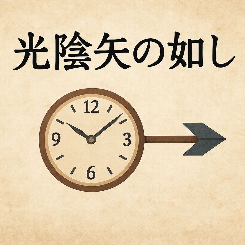 「光陰矢の如し」― 短くも速い時間の流れ