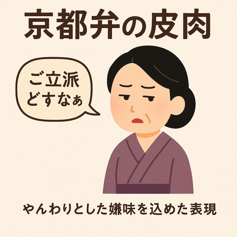 京都弁の皮肉イメージ｜やんわりとした嫌味の表現
