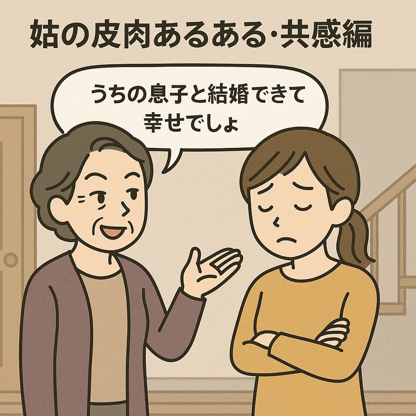 「うちの息子と結婚できて幸せでしょ」
