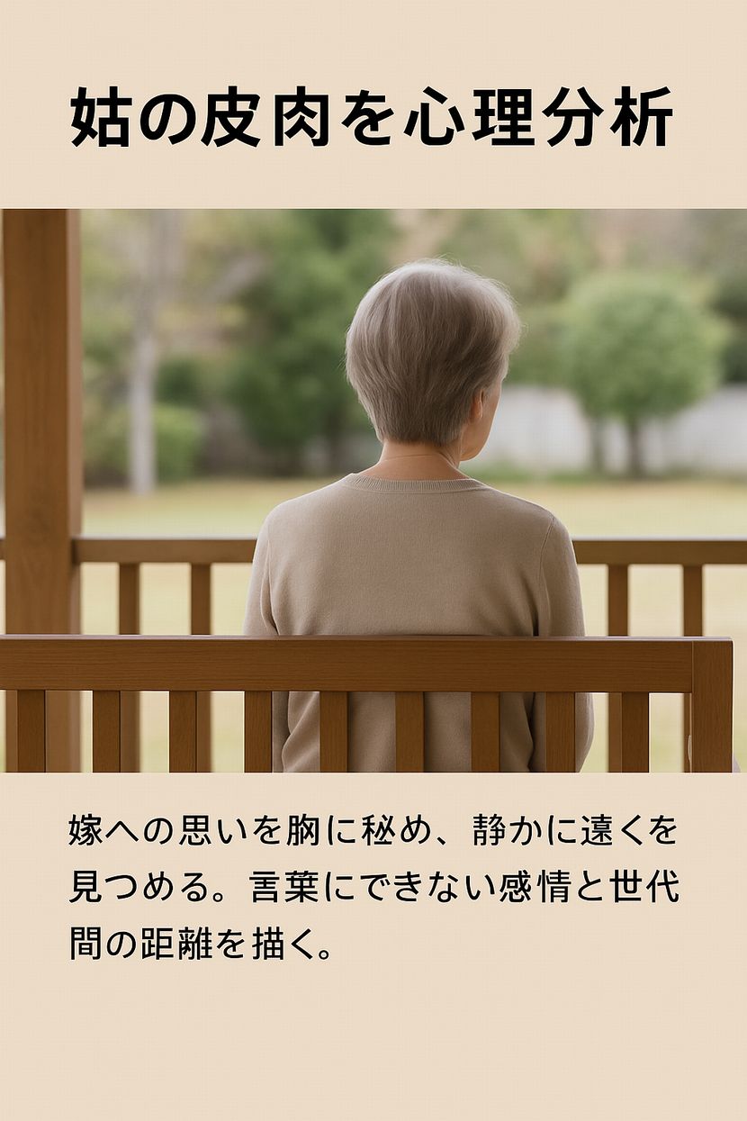「遠くを見つめる姑の背中」