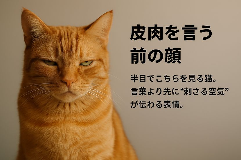 「皮肉を言う前の顔」