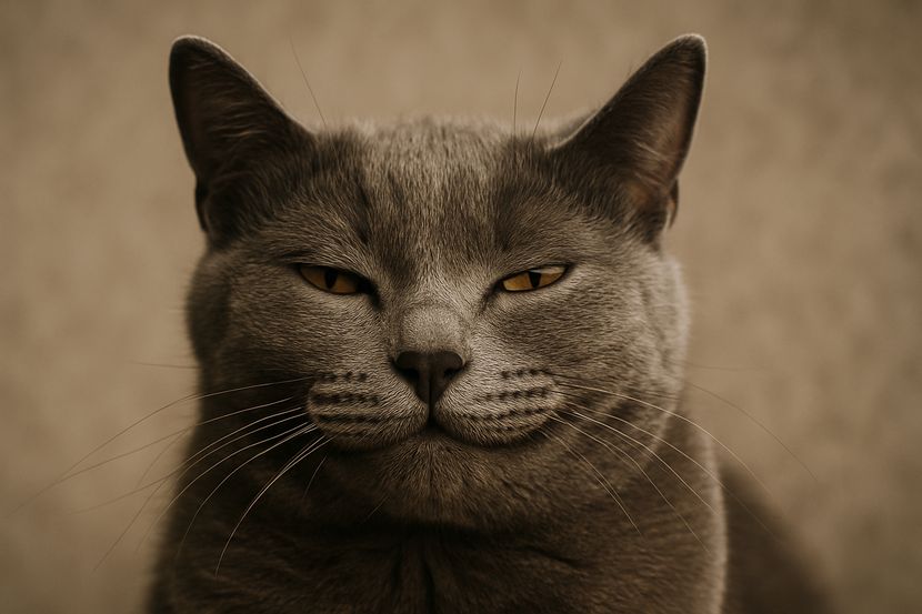 「すべてお見通し、という顔」