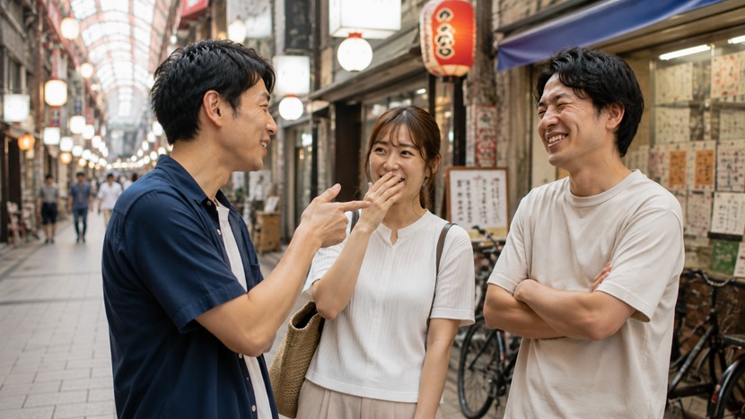 大阪弁の皮肉をツッコミと笑いに変える会話