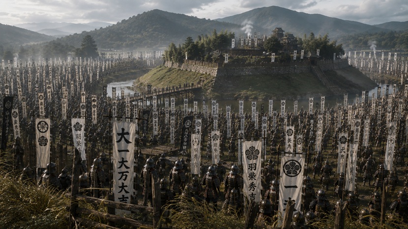 秀吉軍に包囲された北庄城のイメージ
