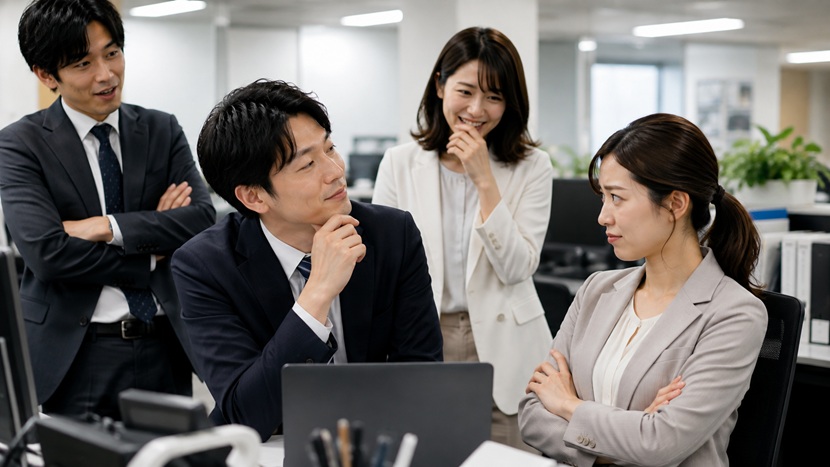 仕事や職場で交わされる皮肉な言葉のイメージ