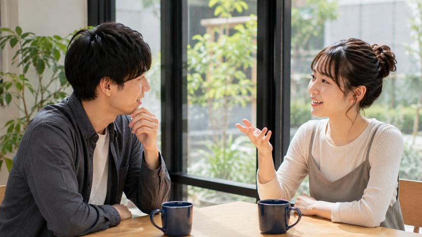 かわいい関西弁のセリフで会話する男女