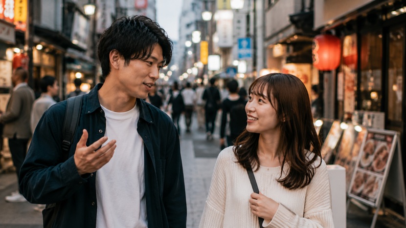 やねん・やで・やんなど大阪弁の語尾を使って会話する男女
