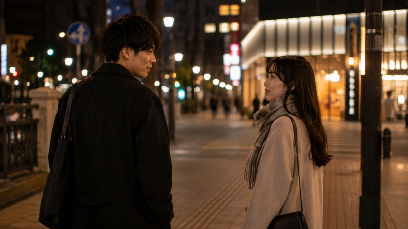 帰り際にもう少し一緒にいたい気持ちを伝える男女