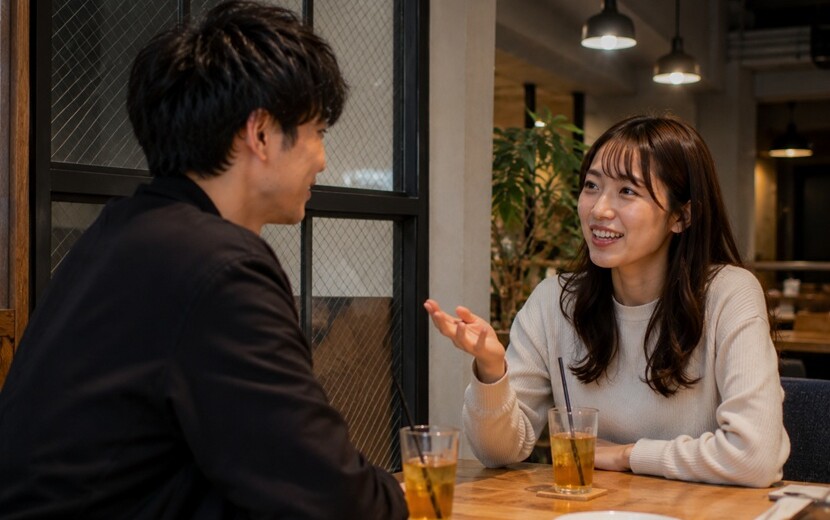 やねん・やでなど関西弁の語尾を使って会話する男女