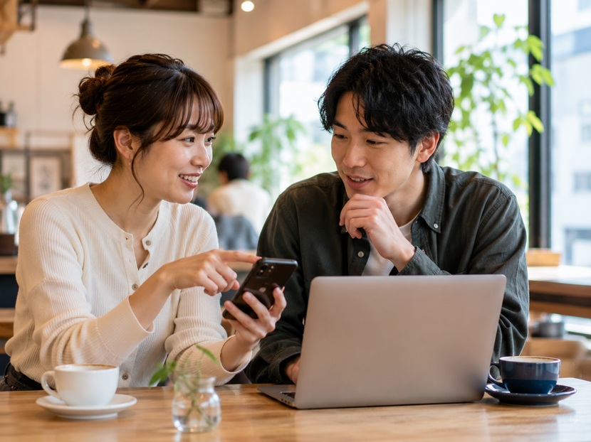 関西弁変換ツールをスマホとパソコンで利用するイメージ