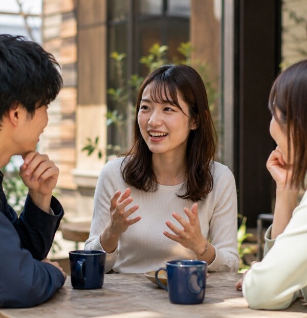 かわいい関西弁で会話する日本人男女