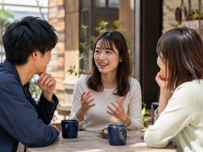 かわいい関西弁で会話する日本人男女