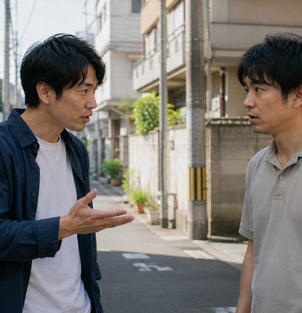 怖く聞こえる関西弁で会話する情景