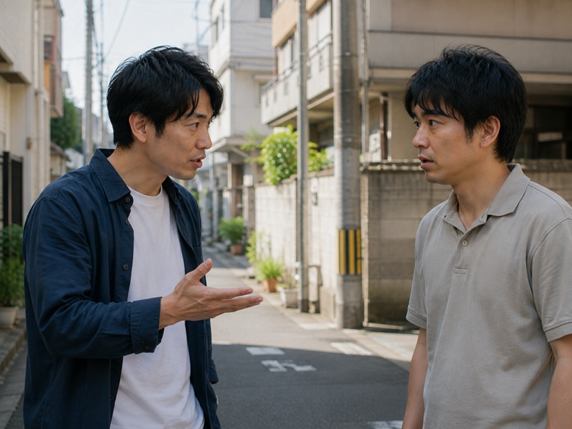 怖く聞こえる関西弁で会話する情景