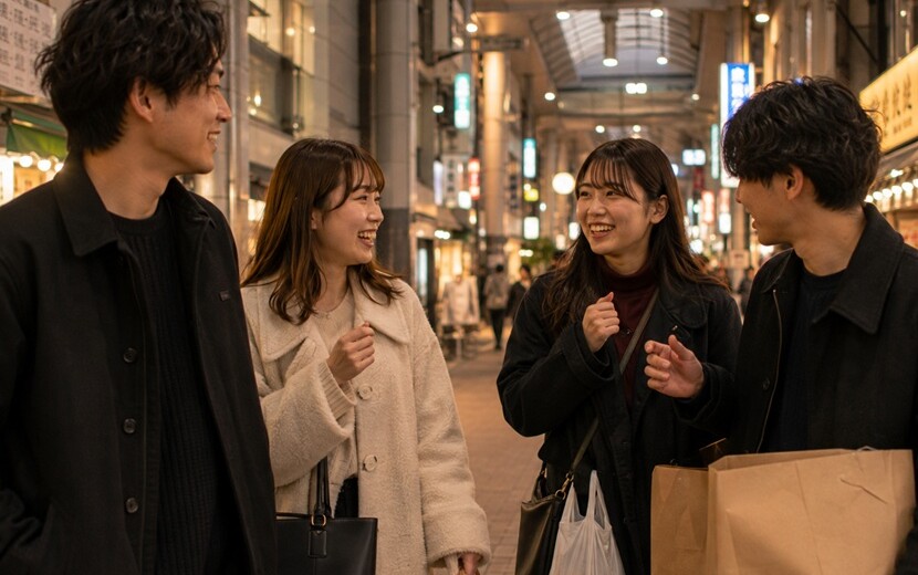 関西弁で日常会話を楽しむ男女