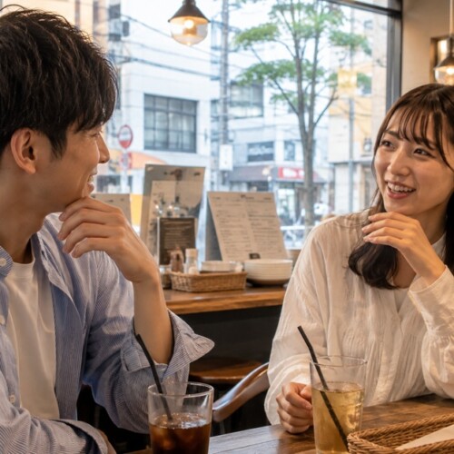 大阪弁のかわいい言葉を使って自然に会話する男女