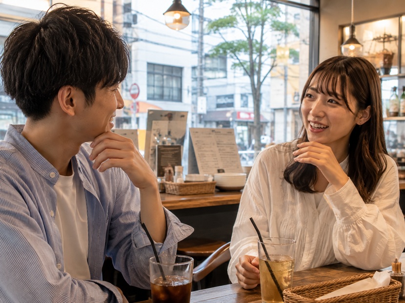 大阪弁のかわいい言葉を使って自然に会話する男女