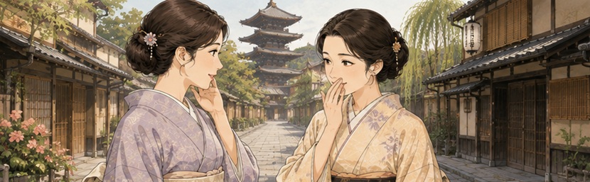 京都弁の皮肉を使った女性同士の会話