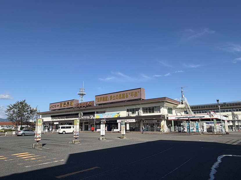 バス乗り場から見た一ノ関駅