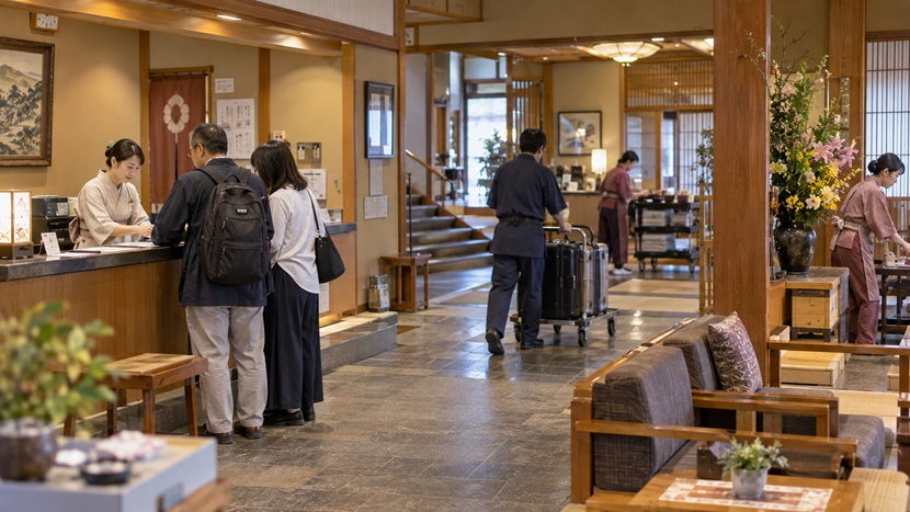 それぞれの強みや経験に合わせて仕事をする旅館スタッフ