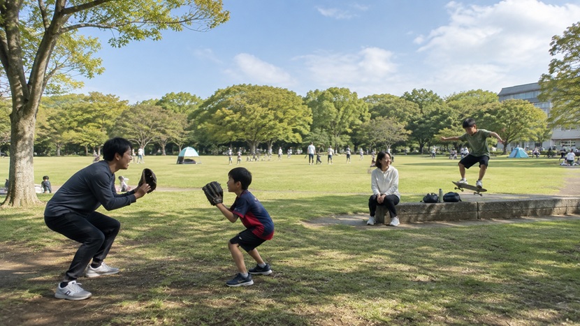 親に似る子どもと親を超えて成長する子どもを表した親子の風景